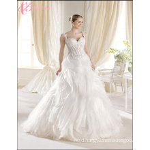 China Custom Made Bridal Luxury Wedding Dress Beach Lace Applique